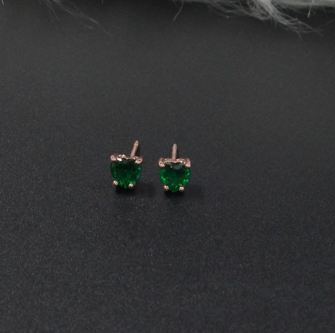 TOPO CORAZON VERDE TIPO ESMERALDA ROSA#5